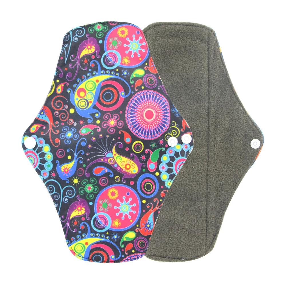 Washable Menstrual Pad Panty Liner Reusable Cloth Sanitary pad Hygienic and Soft Washable Charcoal Menstrual Dropshipping