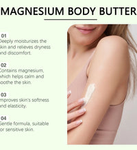 Shea Butter Body Lotion Moisturizing Magnesium Body Butter Nourishing Skin Soft Smooth Soothes Muscles Body Skincare Cream - BlissFully