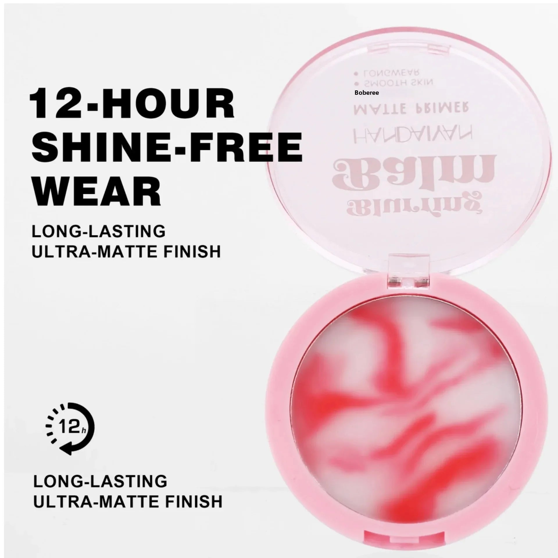 Waterproof Light Mist No-Powder Matte Concealer - Oil Control Brightening Complexion Setting Powder with Powder Puff for Makeup