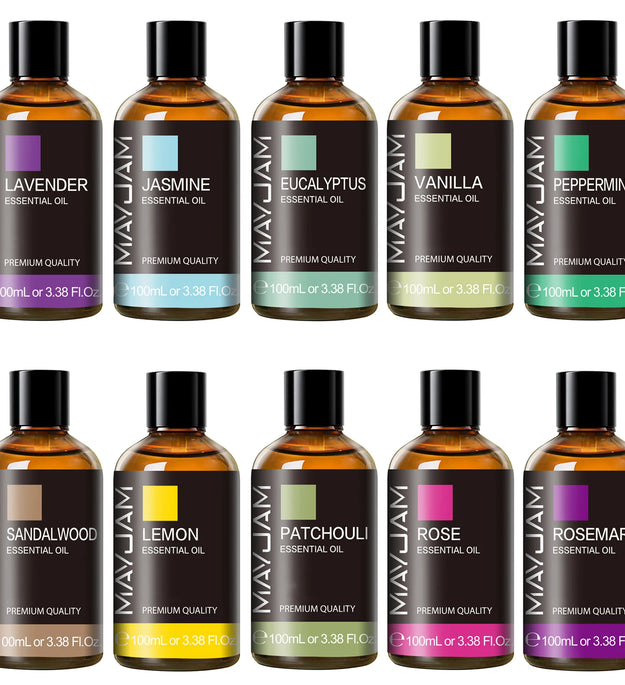 MAYJAM 1 Piece 100ML Pure Natural Plants Essential Oil For Humidifiers Aromatic Diffuser Vanilla Lavender Mint Bergamot Rose