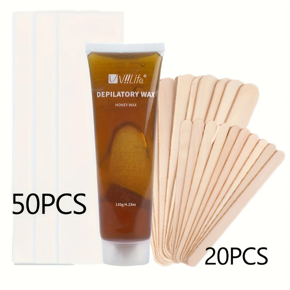 Viilife 120g Natural Sugar Wax – Gentle Adhesion for Painless Hair Removal, Suitable for All Skin Types, Full Body Use