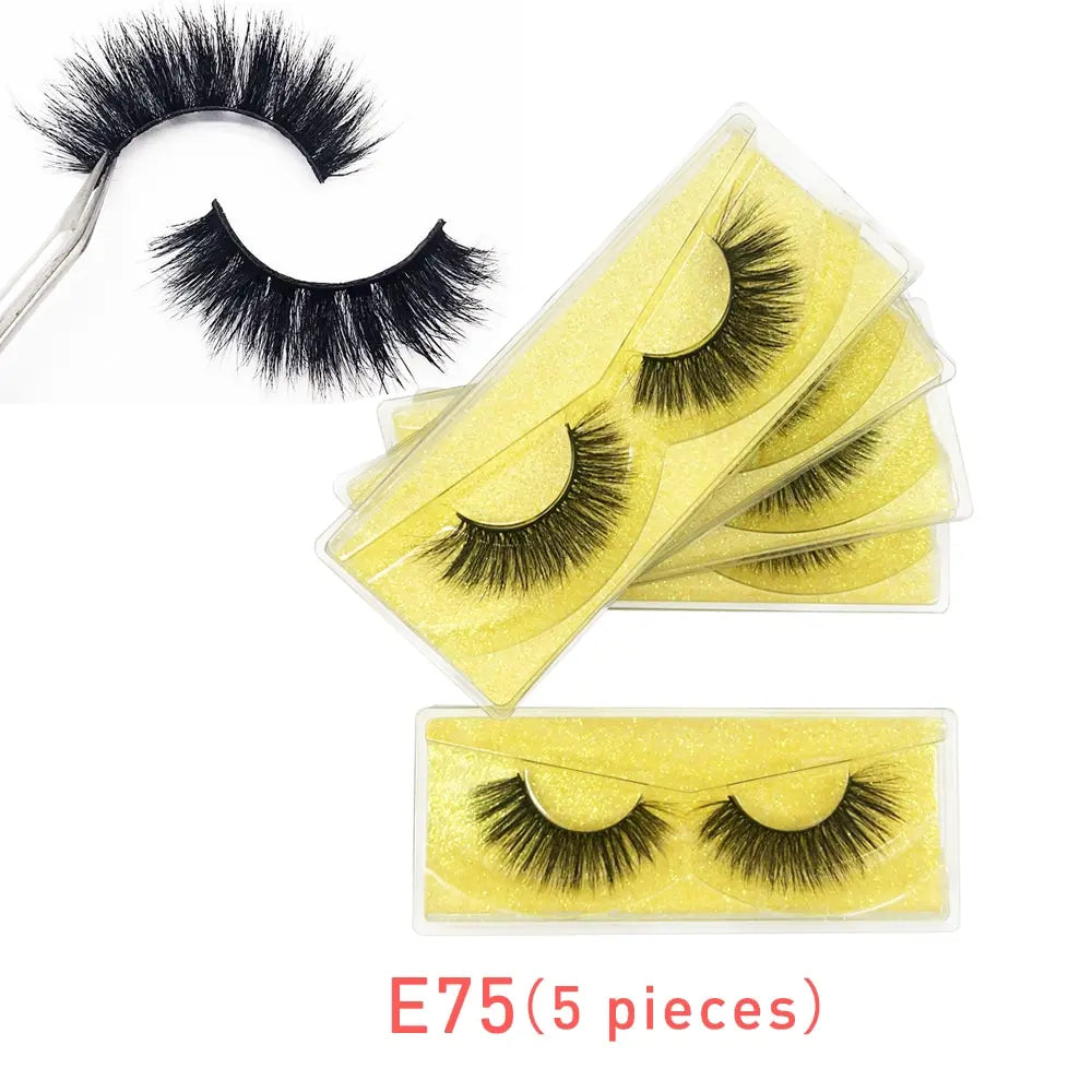 5Pairs 3D Mink Wholesale Eyelashes Lashes Handmade Fluffy Dramatic Lashes Cruelty Free False Eyelashes Makeup Lashes