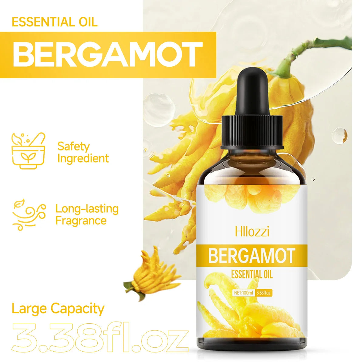 Bergamot essential oil is unique and attractive, suitable for body care and hair care, and can also be used in a diffuser.