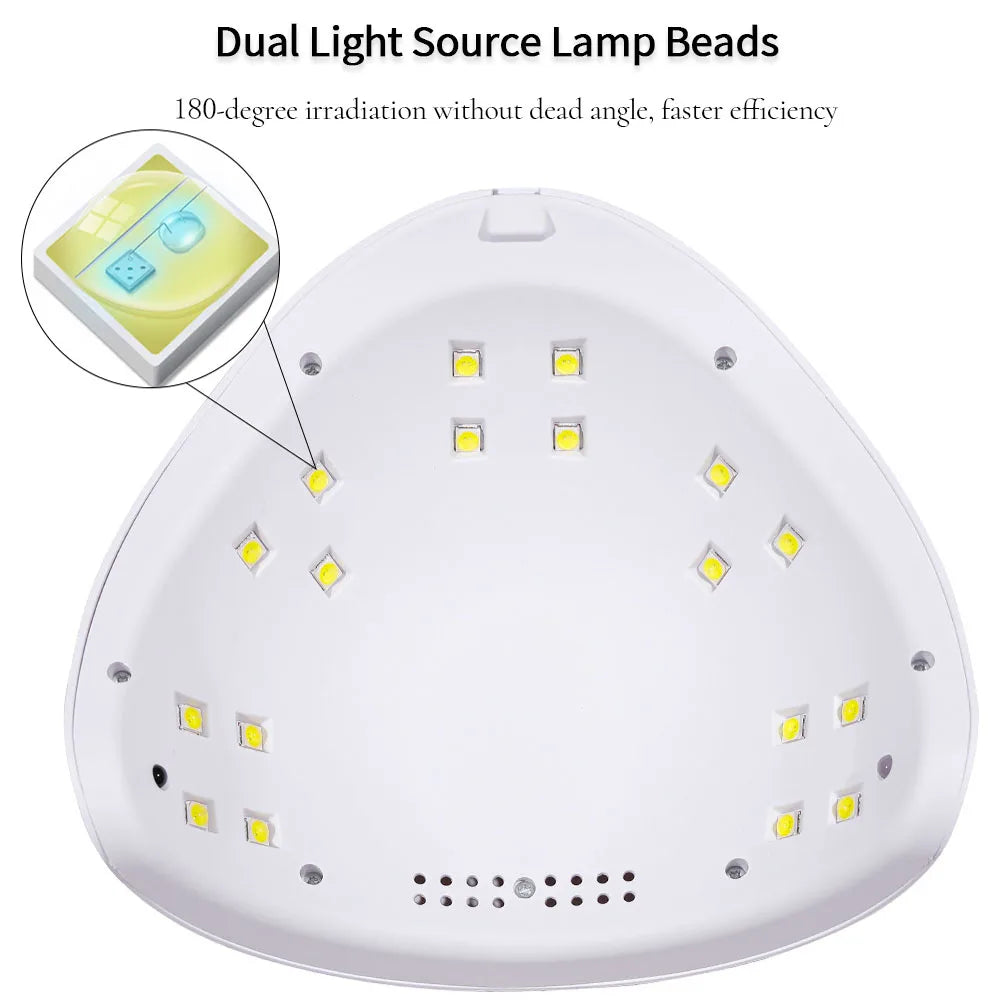 LULAA UV Nail Polish Lamp Gel Curing Polishing Lamp with Three Timing Modes & Automatic Sensing Mode Is Suitable for Home Salon