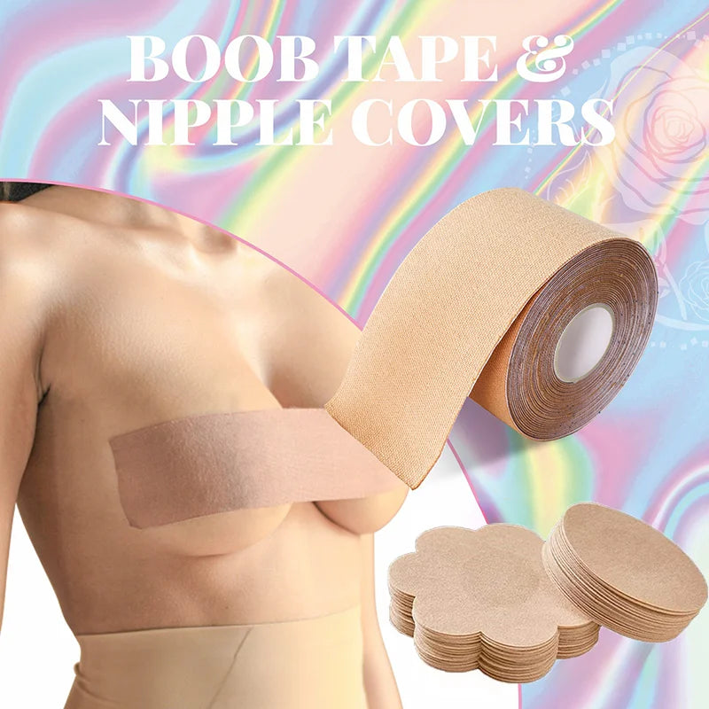 5M Nipple Tape Bras Push Up Bralette Adhesive Nipple Breast Lift Tape Reusable Breathable Boom Tape Chest Patch Bra Accessories