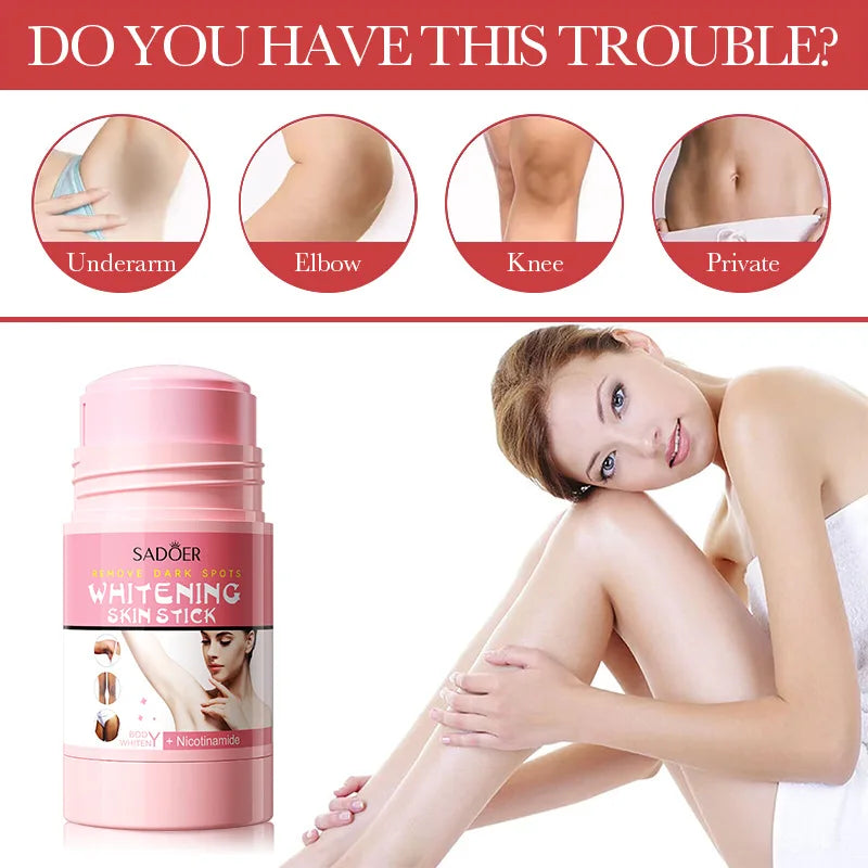 Niacinamide Whitening Cream Stick Remove Dark Spots Bleaching Private Parts Underarm  Brighten Butt Knee Inner Thigh Body Care