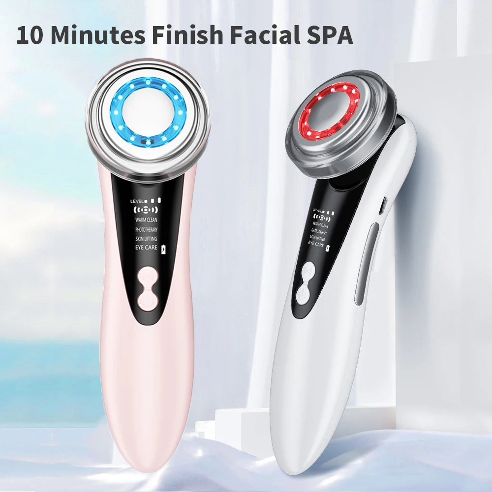 EMS Micro Current Lifting Device Vibration LED Face Skin Rejuvenation Wrinkle Remover Anti-Aging Facial Beauty Device - BlissFully