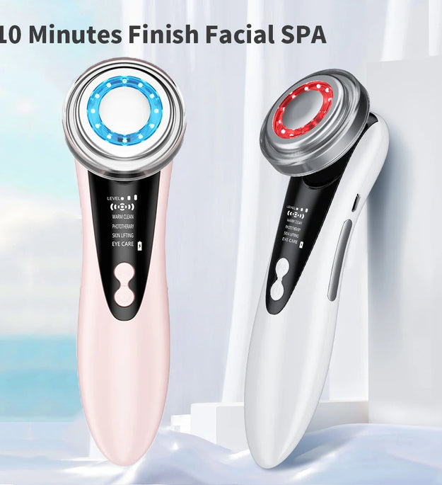 EMS Micro Current Lifting Device Vibration LED Face Skin Rejuvenation Wrinkle Remover Anti-Aging Facial Beauty Device - BlissFully