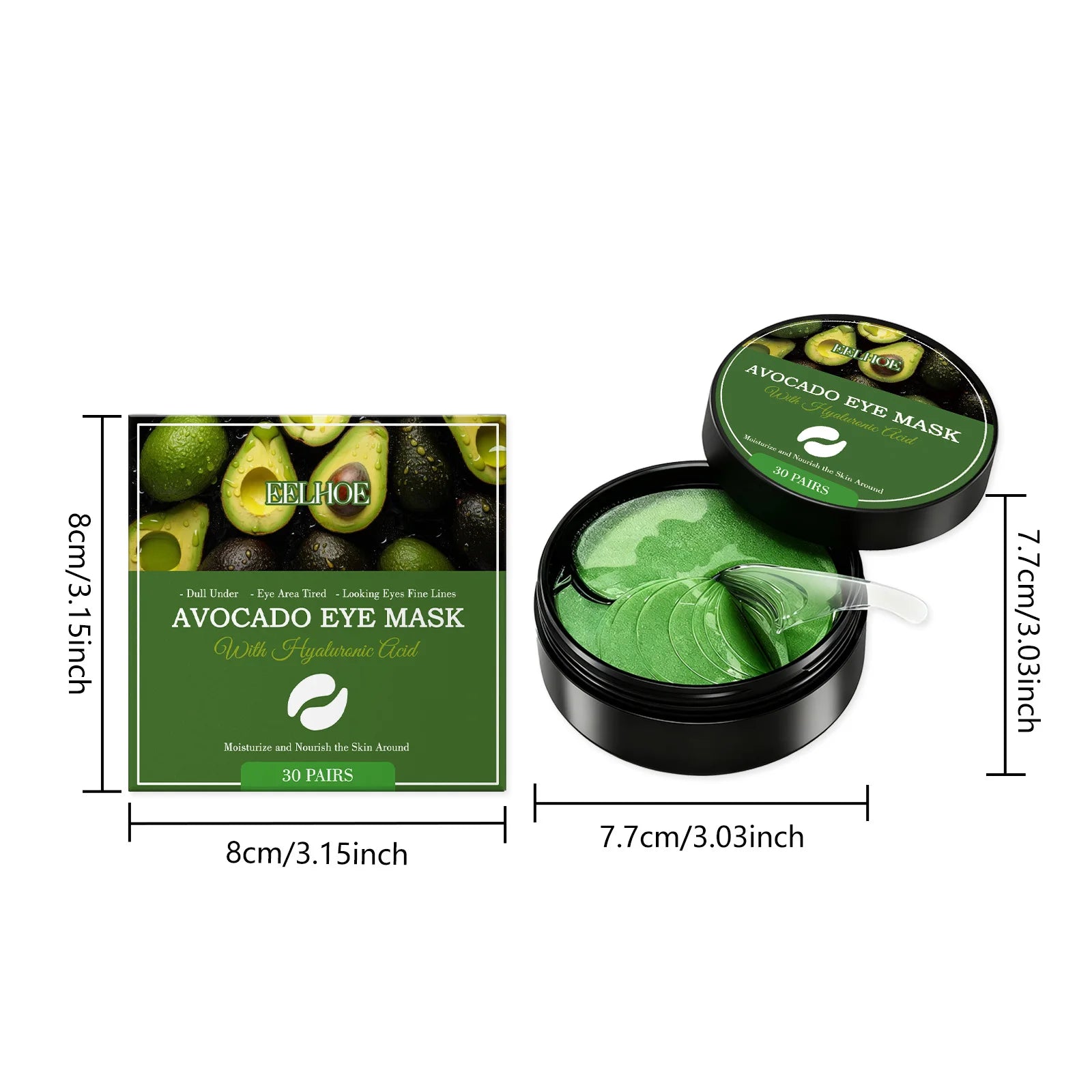 Hyaluronic Acid Eye Mask Under Eye Mask Anti Dark Circles Remove Eye Bags Improves Dullness Moisturizing Hydrating Eye Patches