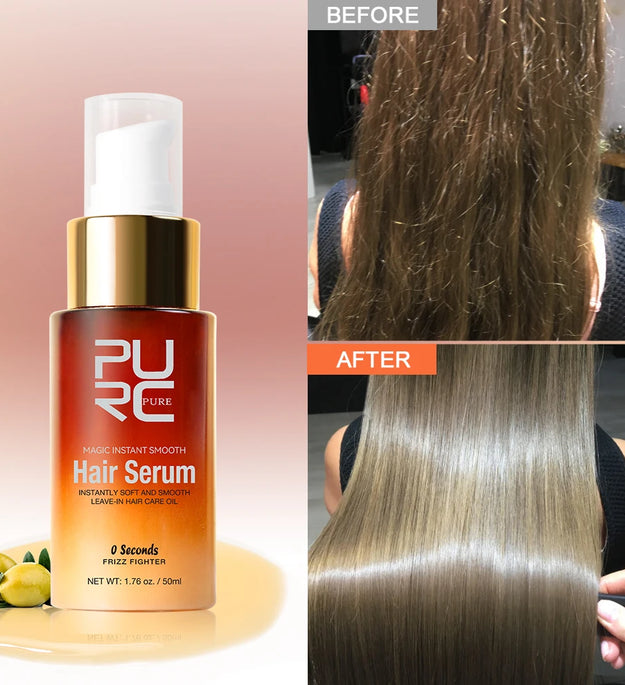 PURC Magic Instant Smooth Hair Serum Nourishing Repair Damaged Leave-In Hair Oil Anti-Frizz Softness Hair Care