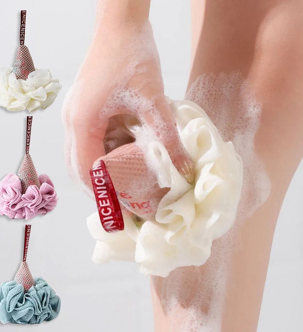 Men Women Bath Sponge Ice Cream Shape Exfoliating Loofah Body Scrubber Shower Cleaning Loofahs Bathroom Bathing Accessories
