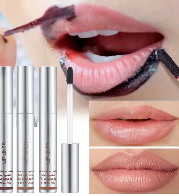 6 Color Waterproof Lip Liner Peel Off Tattoo Lip Gloss Lasting Matte Lip Tint Black Brown Contour Tear-off Makeup Stain Cosmetic