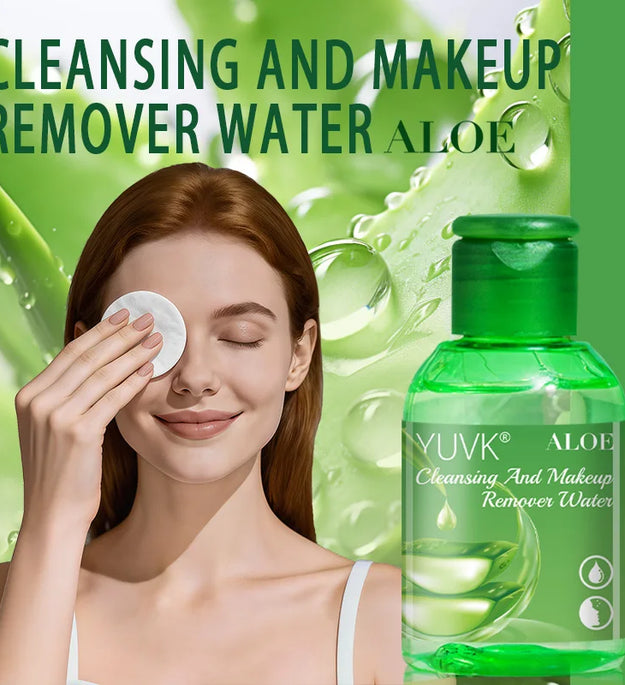 YUVK Aloe Vera Makeup Remover Water, A Gentle and Soothing Facial Cleanser, Suitable For Sensitive Skin.