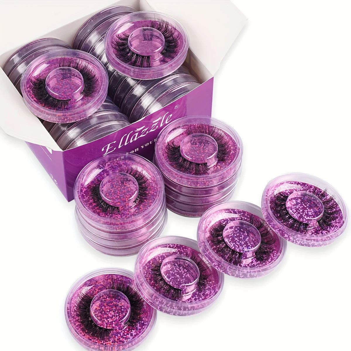 20 Pairs 4 Styles Wispy Faux Mink False Eyelashes Mixed Dramatic Thick Curled Fluffy Strip lashes Multipack for Eyes Makeup Sets