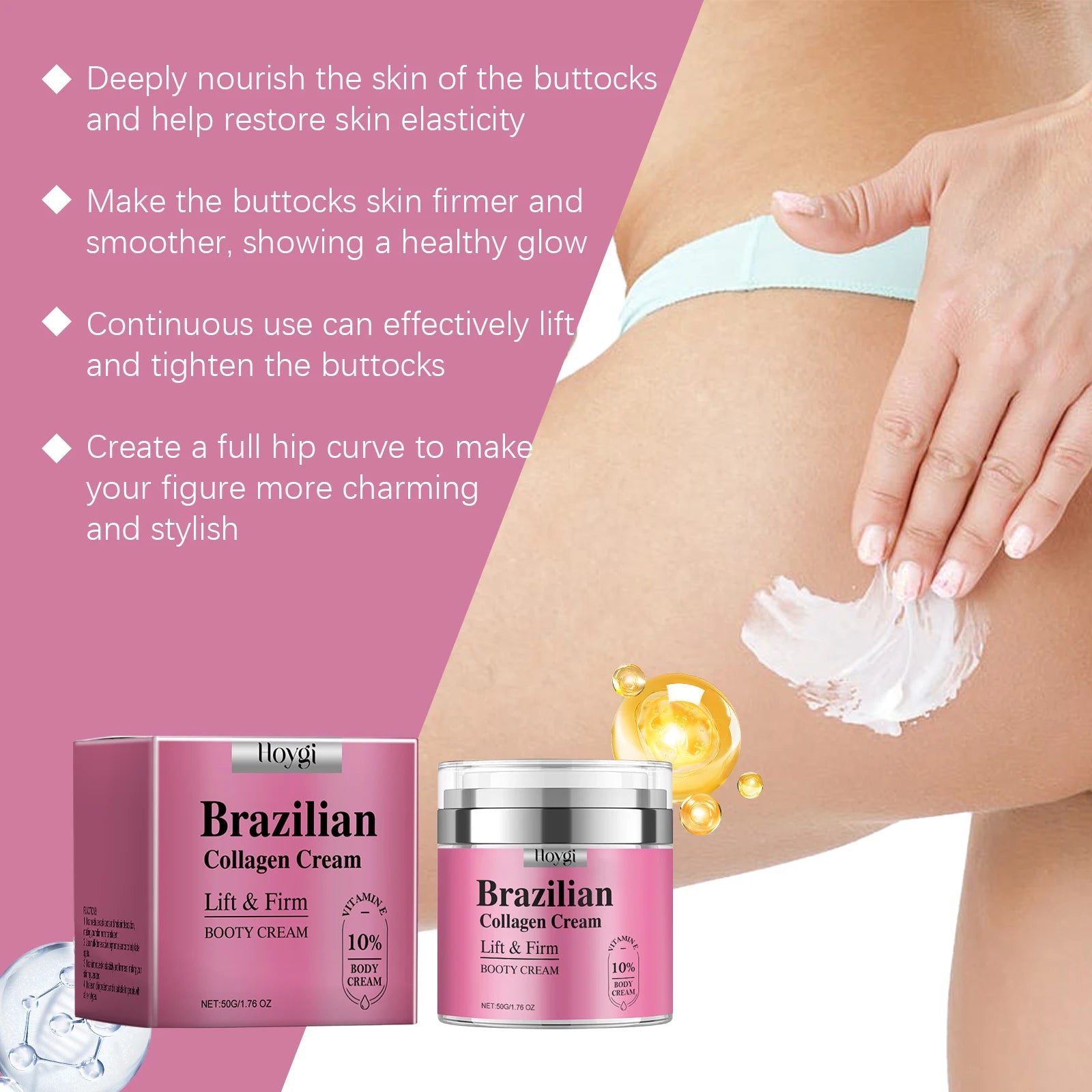 Firming Skin Buttock Cream Improves Skin Sagging Increases Elasticity Reduces Fine Lines Shapes Lifts Buttocks Massage Care