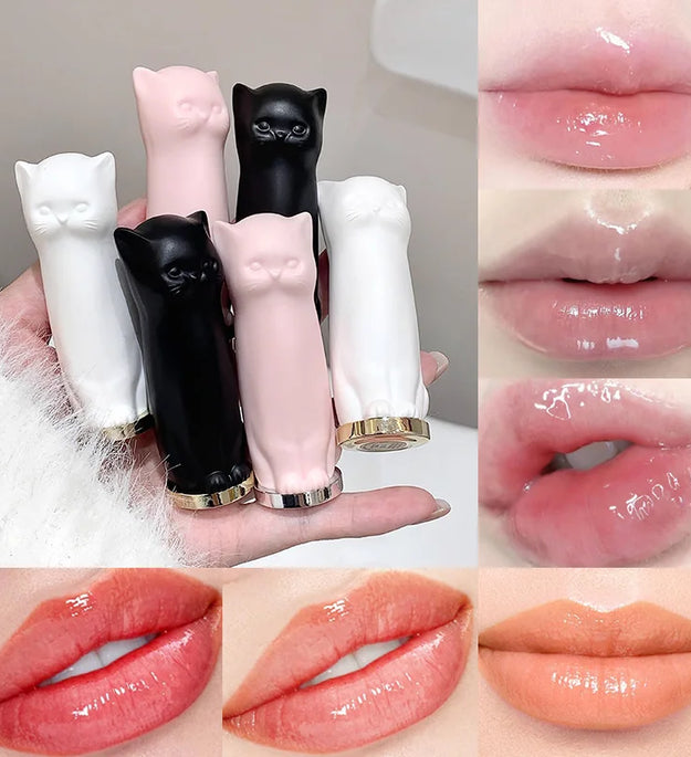 SHAQINUO Meowoqinqin Moisturizing Color Lip Balm, anti-dryness and crack fade lip lines Student Moisturizing lipstick
