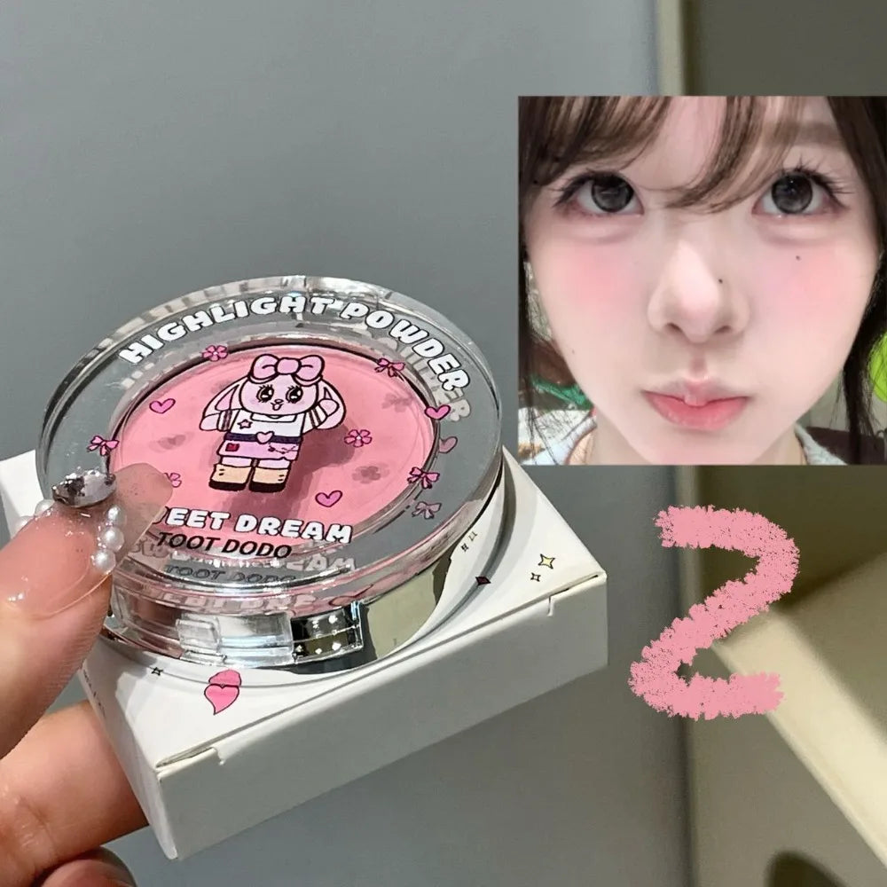 Sweet Dream Matte White Highlighter Powder Natural Korea Face Rouge Palette Contour Blush Brigthening Reparing Makeup Plate