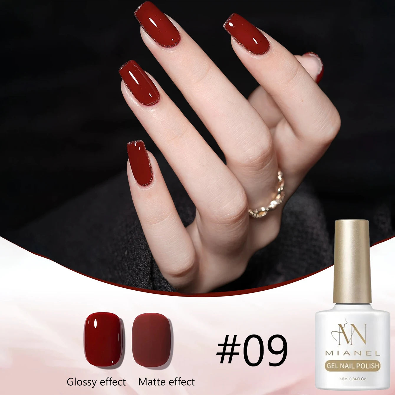 12ML 1-21PCS Winter And Autumn Whitening Red Glass Bead Cat Eye Magnet Gel Nail Polish Christmas Nails Nail Set Nail Art