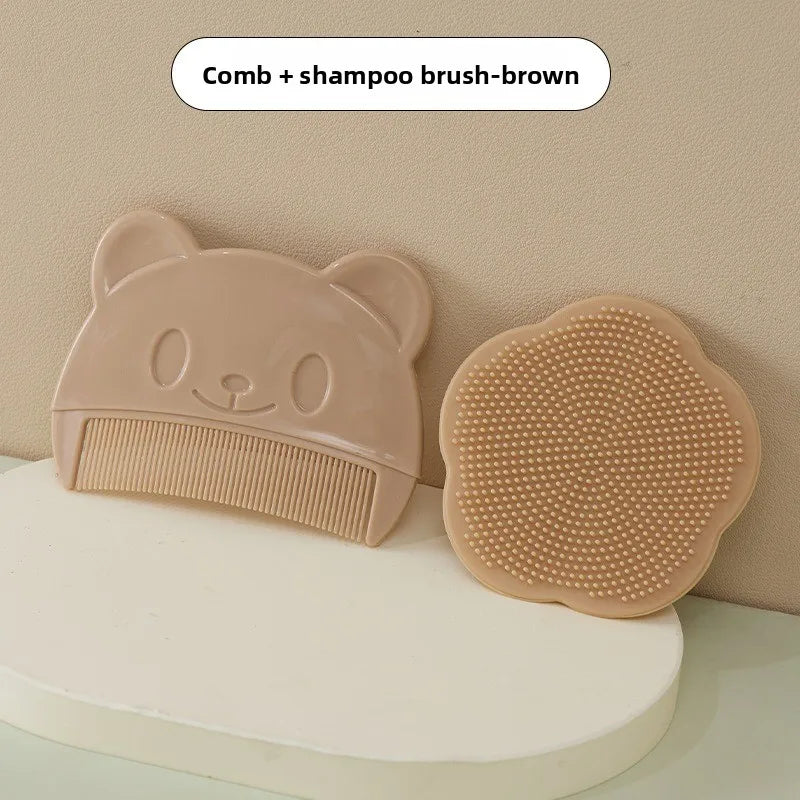 Bear-Shaped Baby Combs for Removing Cradle Cap: Hair Brushes for Boys & Girls, Newborn Scalp Combs to Clear Cradle Rust
