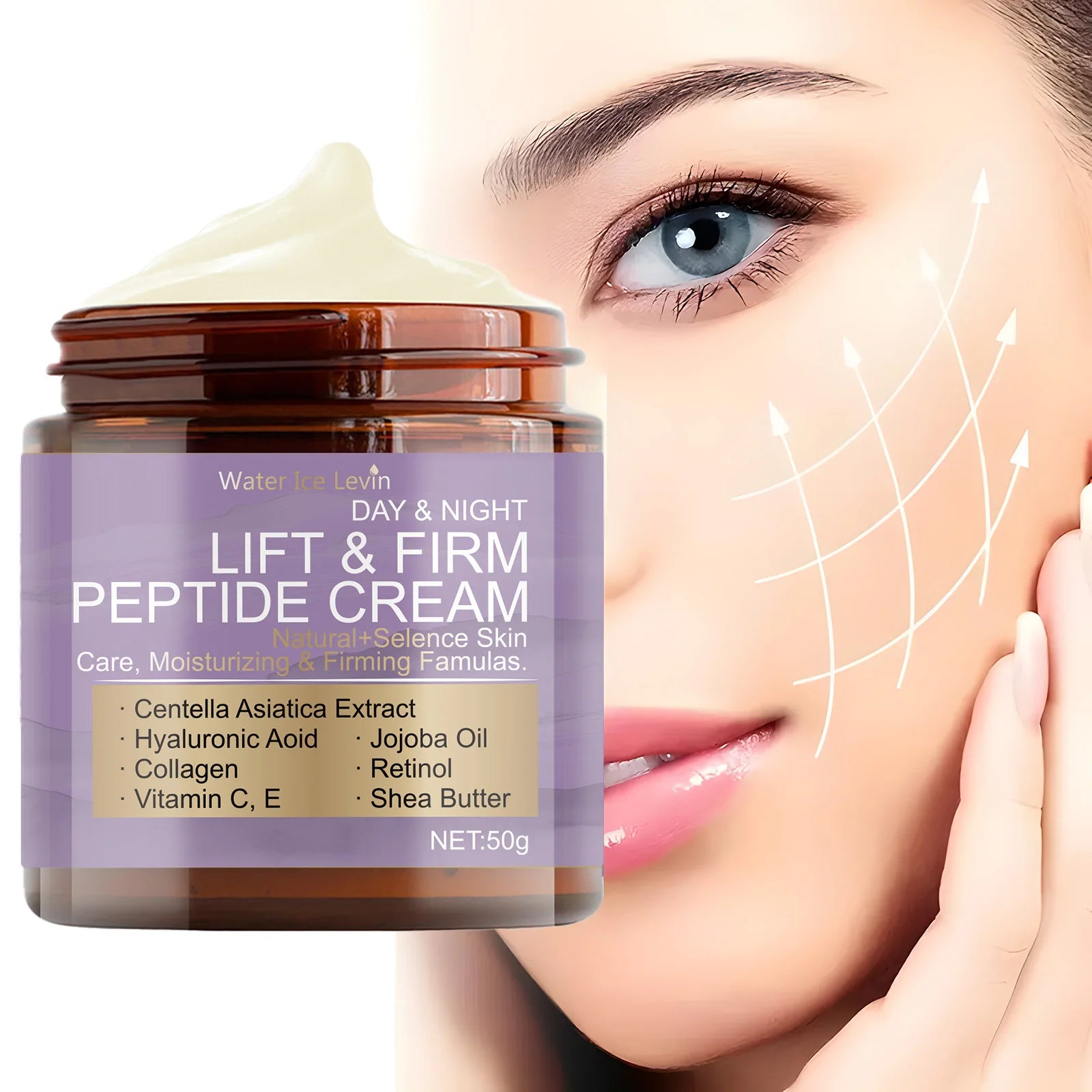 Firming Peptide Powerful Day and Night Cream, Brightening and Hydrating Skin Renewal Cream, Anti-Aging Facial Moisturizer - BlissFully