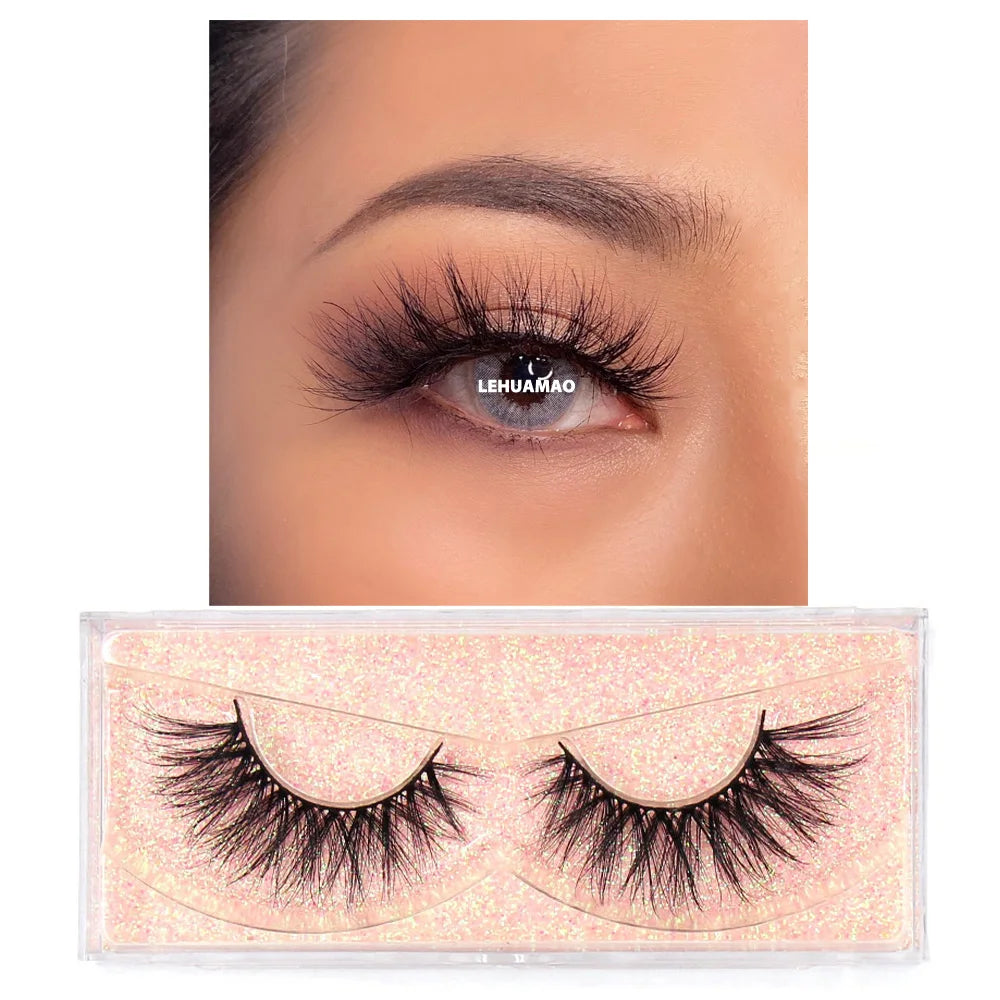 LEHUAMAO Eyelashes 3D Mink Lashes natural handmade volume soft lashes long eyelash extension real mink eyelash for makeup D103