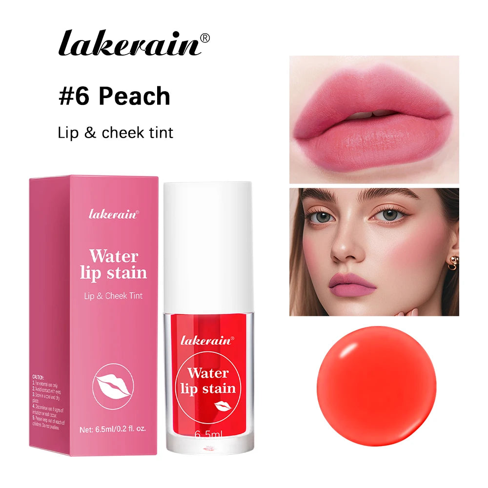 Fruity Water Lip Tint Gloss 4 Color Moisturizing Lip Glaze Long Lasting Lip Ink Face Lip Dual Purpose Liquid Lipstick Cosmetic M
