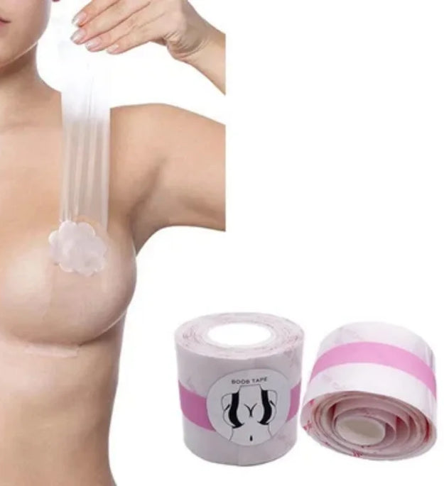 Transparent Breast Lift Tape Fashion Body Boob Push Up Bob Tape Invisible Boobtape Bra For Big Breas And Women Dress Or Clothes