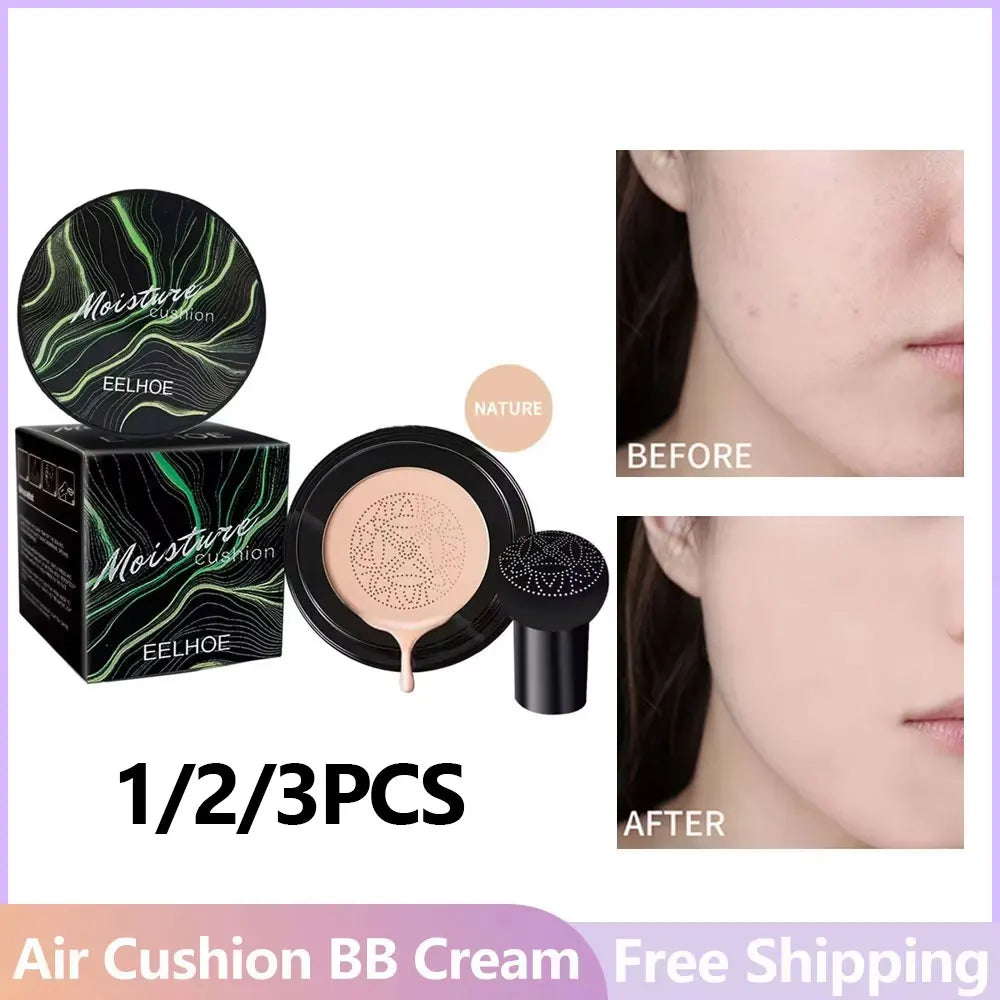Mushroom Head Air Cushion BB Cream Deeply Moisturizes Face Covers Facial Imperfections & Acnes Waterproof Whitening Oil Control