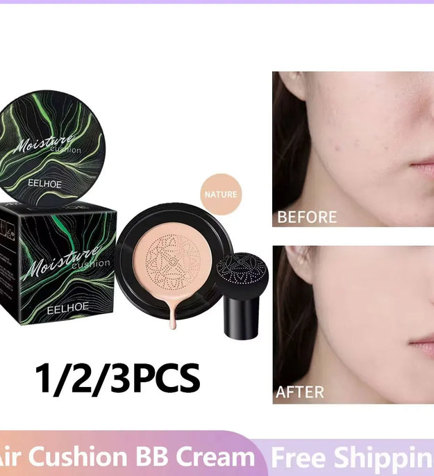 Mushroom Head Air Cushion BB Cream Deeply Moisturizes Face Covers Facial Imperfections & Acnes Waterproof Whitening Oil Control