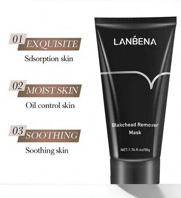 LANBENA Remove Blackhead Mask Shrinking Pore Deep Cleaning Mask Improve Rough Skin Acne Treatment Skin Brighteing Care Beauty - BlissFully