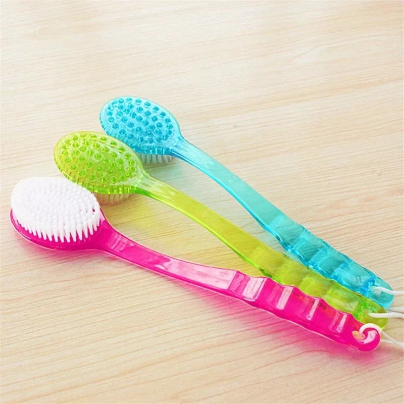 1pc Bath Brush Long Handle Exfoliating Scrubs Back Body Bath Shower Cleaning Brushes Skin Massager Exfoliation Bathroom Supplies