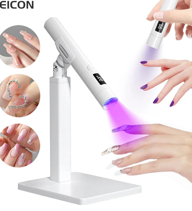 UV LED Nail Lamp Mini UV Nail Lamp for Manicure Portable Nail Dryer Stand Lamp Professional Ultraviolet Mini Nails Drying Light