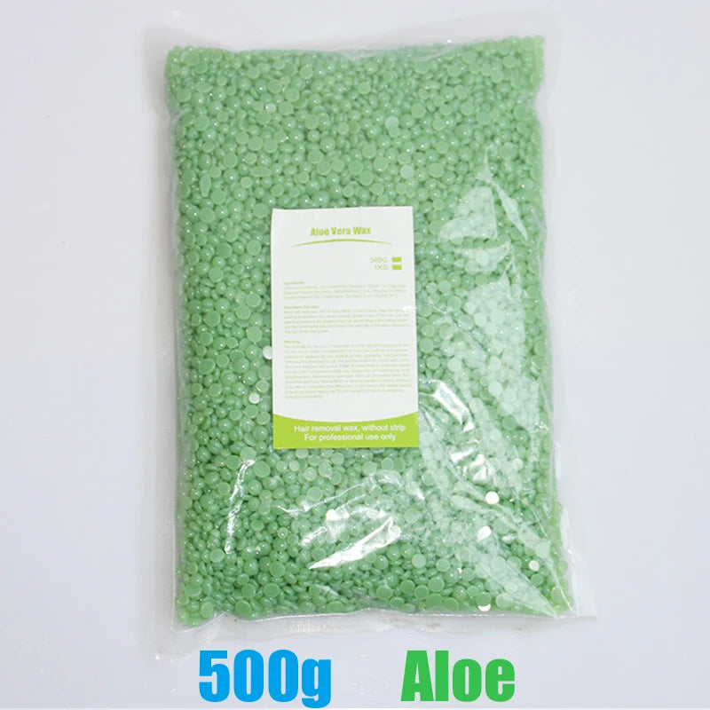1000g 500g Waxing Wax Beans For Hair Removal Full Body Hot Film Hard Depilatory Wax Beads For Wax Heater Machine Hard Wax Beans