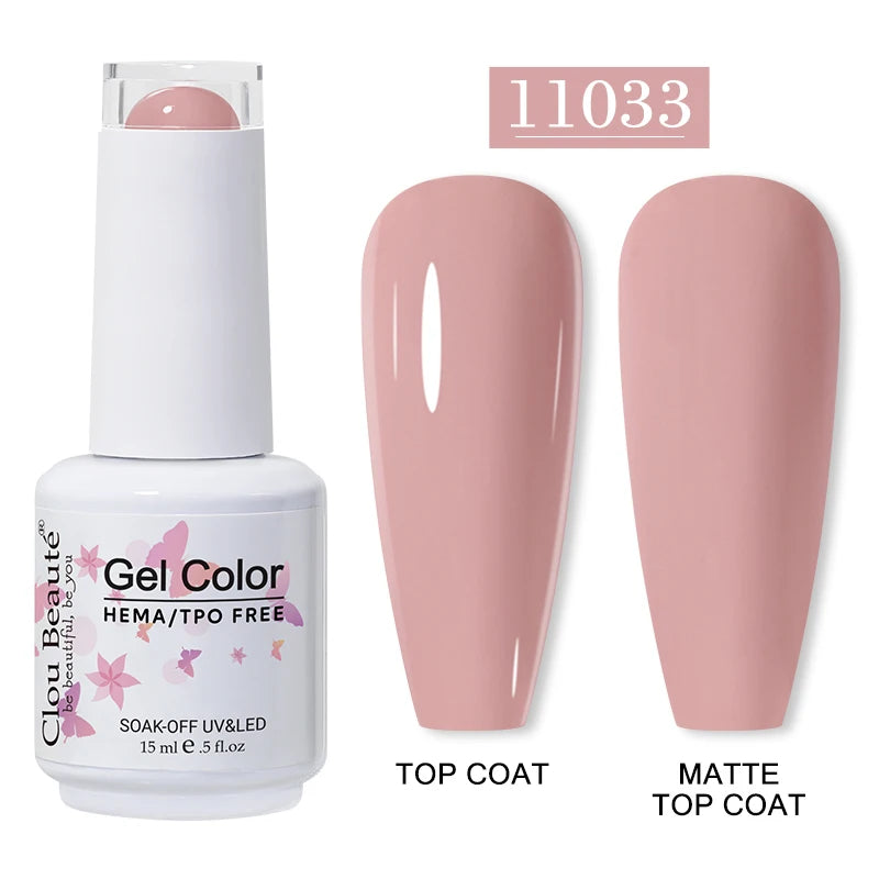 Clou Beaute 15ml HEMA TPO FREE Gel Nail Polish Vernis Semi Permanent UV Nail Art Varnish Lakiery Hybrydowe Manicure Gel Polish