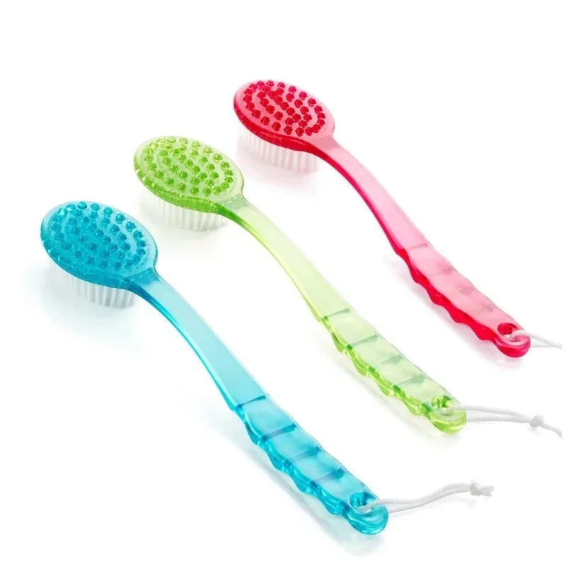 1pc Bath Brush Long Handle Exfoliating Scrubs Back Body Bath Shower Cleaning Brushes Skin Massager Exfoliation Bathroom Supplies