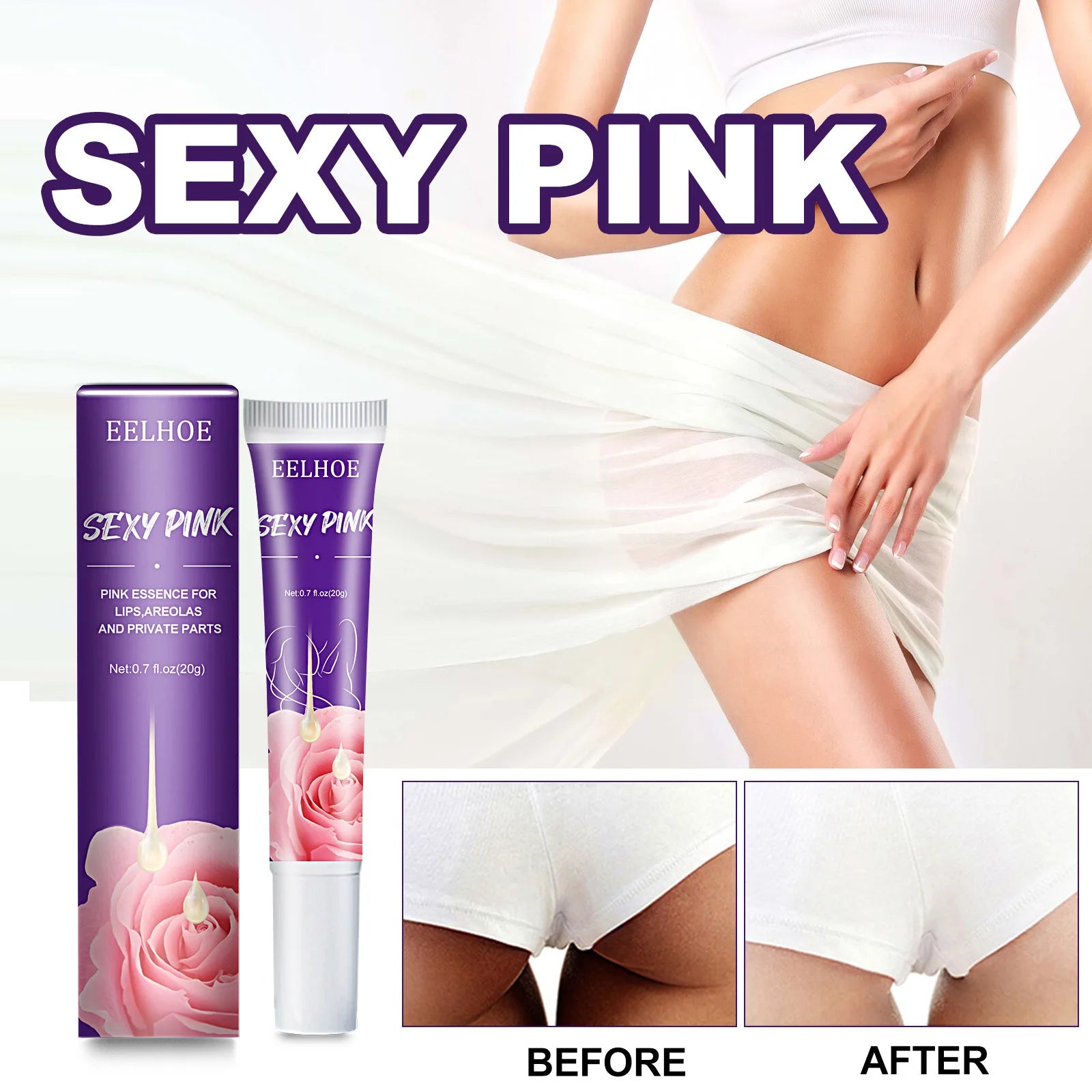 Body Whitening Cream Intimate Area Tender Red Essence Lip Underarm Knee Butt Dullness Remove Melanin Facial Beauty Care