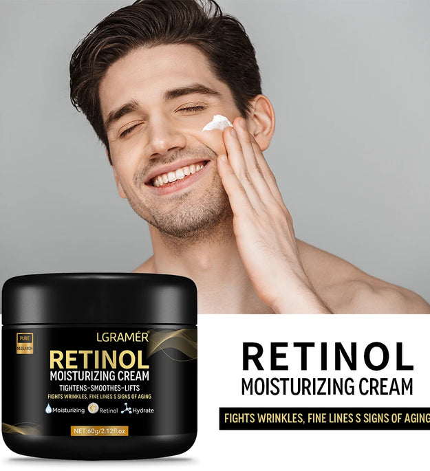 Men's Retinol Face Moisturizer Moisturizing Retinol Cream Anti-Wrinkle Aging Moisturizing Shrink Pores Whitening Smooth Retinol - BlissFully