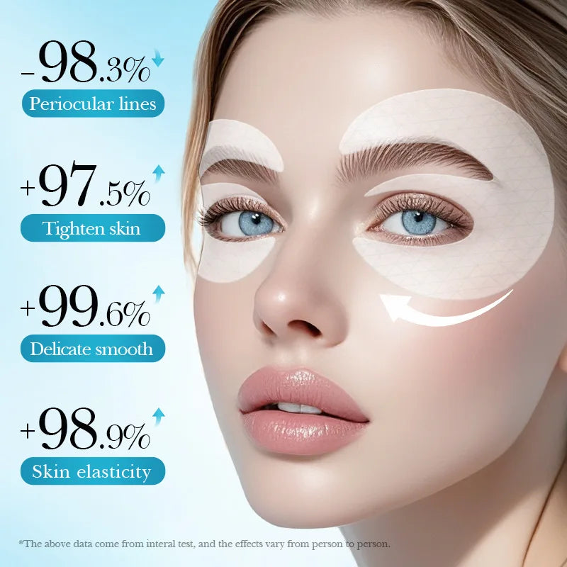 10 Pack Hydrogel Collagen Eye Mask - Intense Hydration for Glowing Skin, Firming & Smoothing Fine Lines, All Skin Types