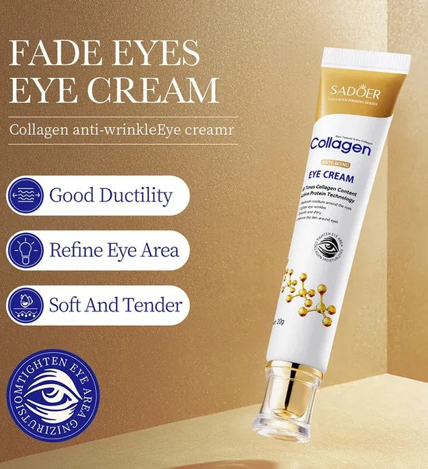 SADOER Collagen Eye Cream skincare Anti Dark Circles Eye Bags Firming Moisturizing skincare Eyes Cream Skin Care for Eyes