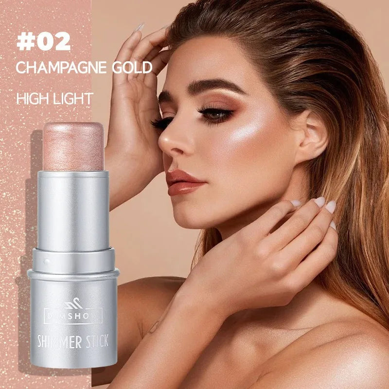 Face Brown Contouring Bronzer Stick Multifunctional Highlighter Blush Silkworm Brightening Sculpt Facial Outline Shadow Cosmetic