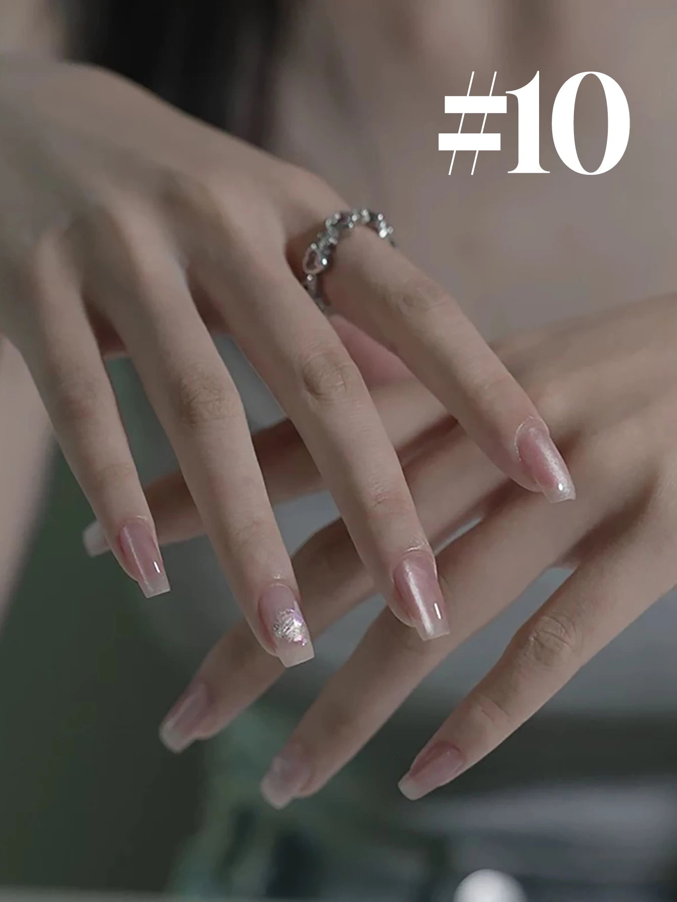 1-21pcs WS Japanese style Sparkling White Gel Nail Polish Fine Sparkling Pink Glitter Cat Eye Nail Gel Nail Art Home DIY