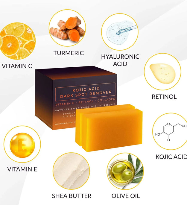 Kojic Acid Dark Spot Remover Whitening Soap Handmade Skin Care Deep Cleaning Moisturizing Cleansing Essential Soap Brighten Skin