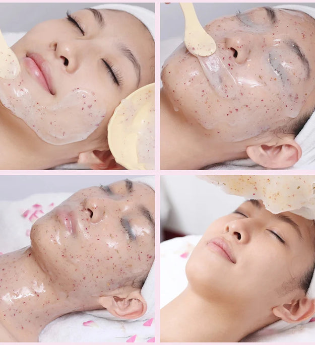Moisturizing Salon SPA Soft Hydro Jelly Mask Powder Face Skin Care Whitening Rose Collagen Peel Off DIY Rubber Facial Jellymask