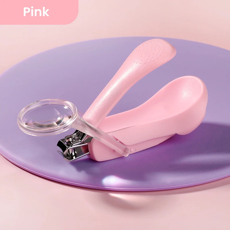 Infant Baby Nail Cutting Clippers Tools Children Kids Magnifier Glass Finger Nail Cutter