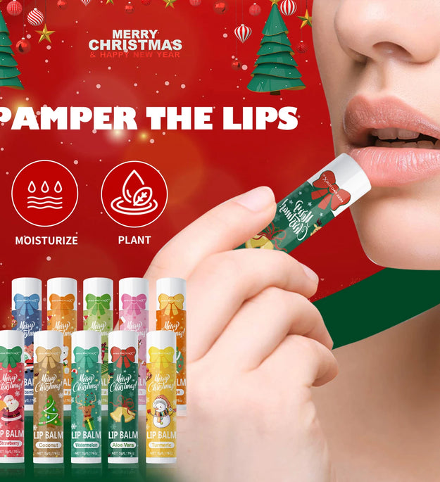 Christmas gift box, lip balm 30PCS/box lip balm set, durable moisturizer, Christmas gift, women's gift, party gift