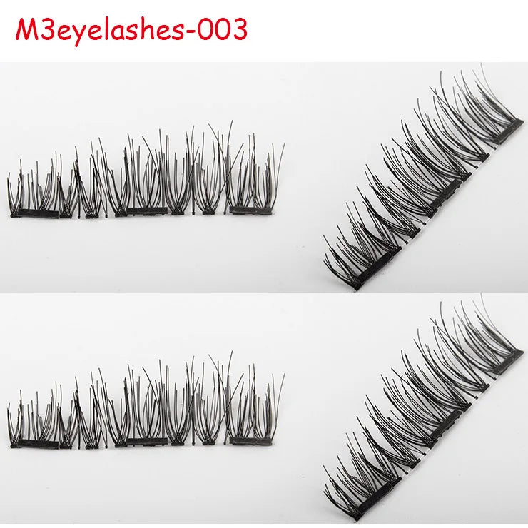 3D Magnetic False Eyelashes Individual Lashes Extension Tools Set Accessories Mink Fake Eyelash Makeup Cosmetics With 2/3 Magnet