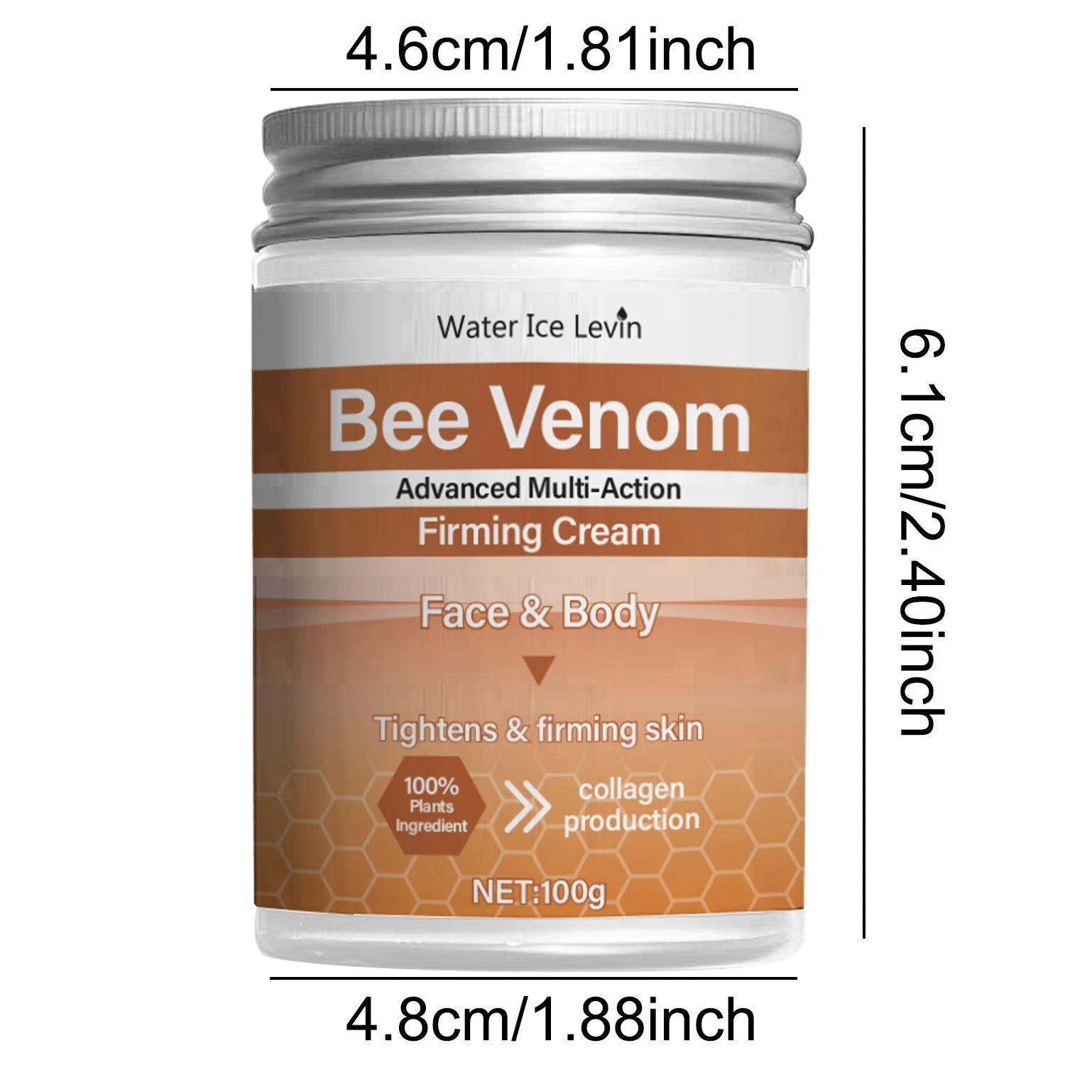 Bee Venom Firming Abdominal Cream - Plant-Based, Moisturizing and Moisturizing Contains Hyaluronic Acid Suitable for All Skin Types, Gentle for Sensitive Skin, Turmeric Skin Care - BlissFully