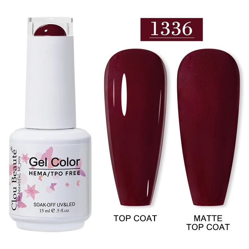 Clou Beaute 15ml HEMA TPO FREE Gel Nail Polish Vernis Semi Permanent UV Nail Art Varnish Lakiery Hybrydowe Manicure Gel Polish