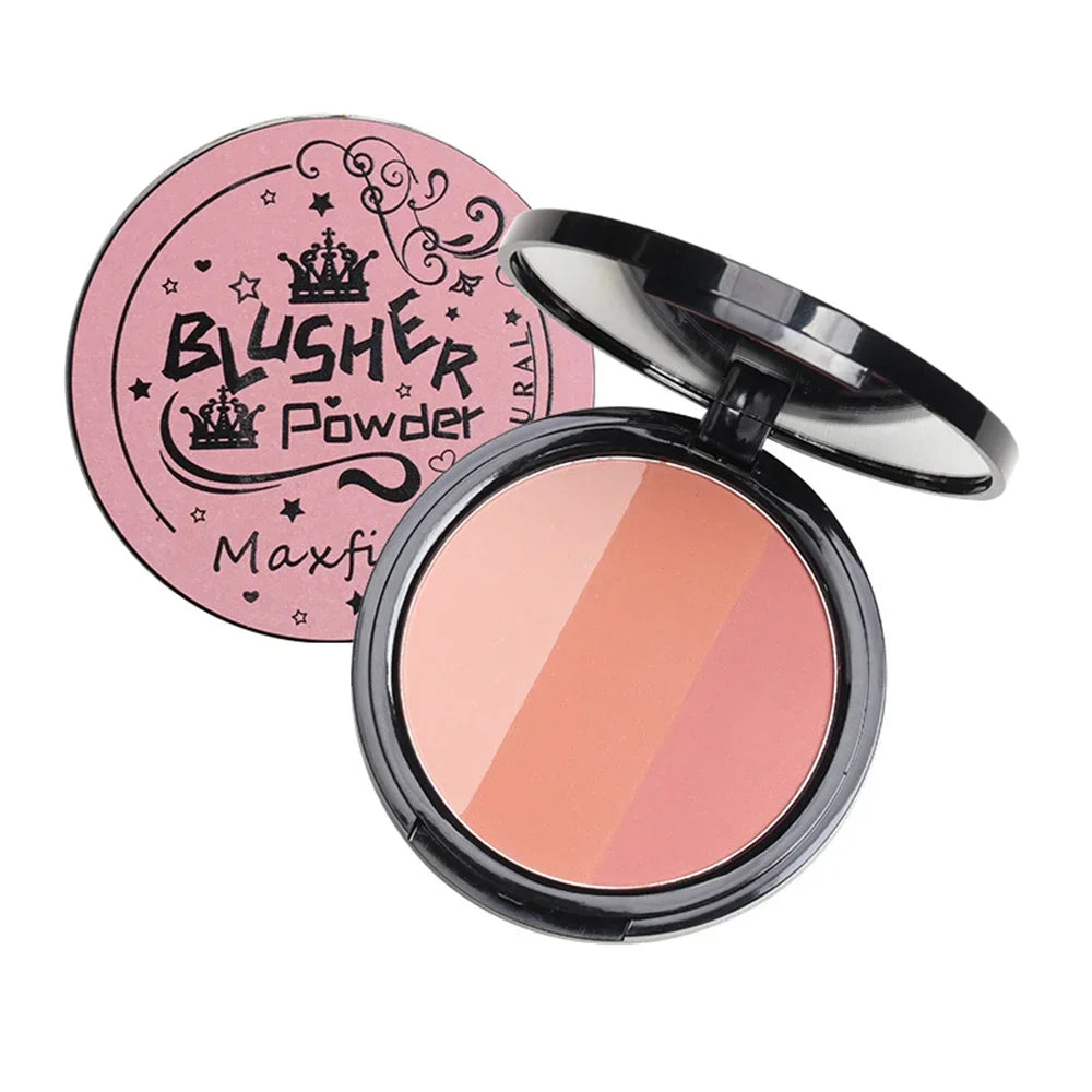 Matte Contouring Powder Rose Pink Bronzer Palette Long Lasting Natural Face Shading Powder Contour Waterproof 3 Colors Cosmetics