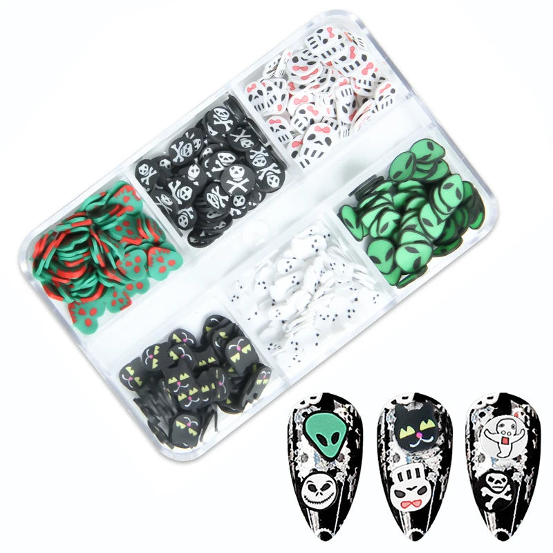 6Grids Holographic Square Nail Art Glitter Sequins Laser Ball Decoration Flakes Manicure Nails Supplies Professional Accessories